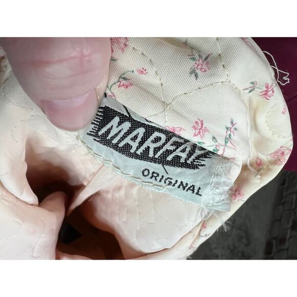 robe quilted floral pink cream light button front - Picture 15 of 16